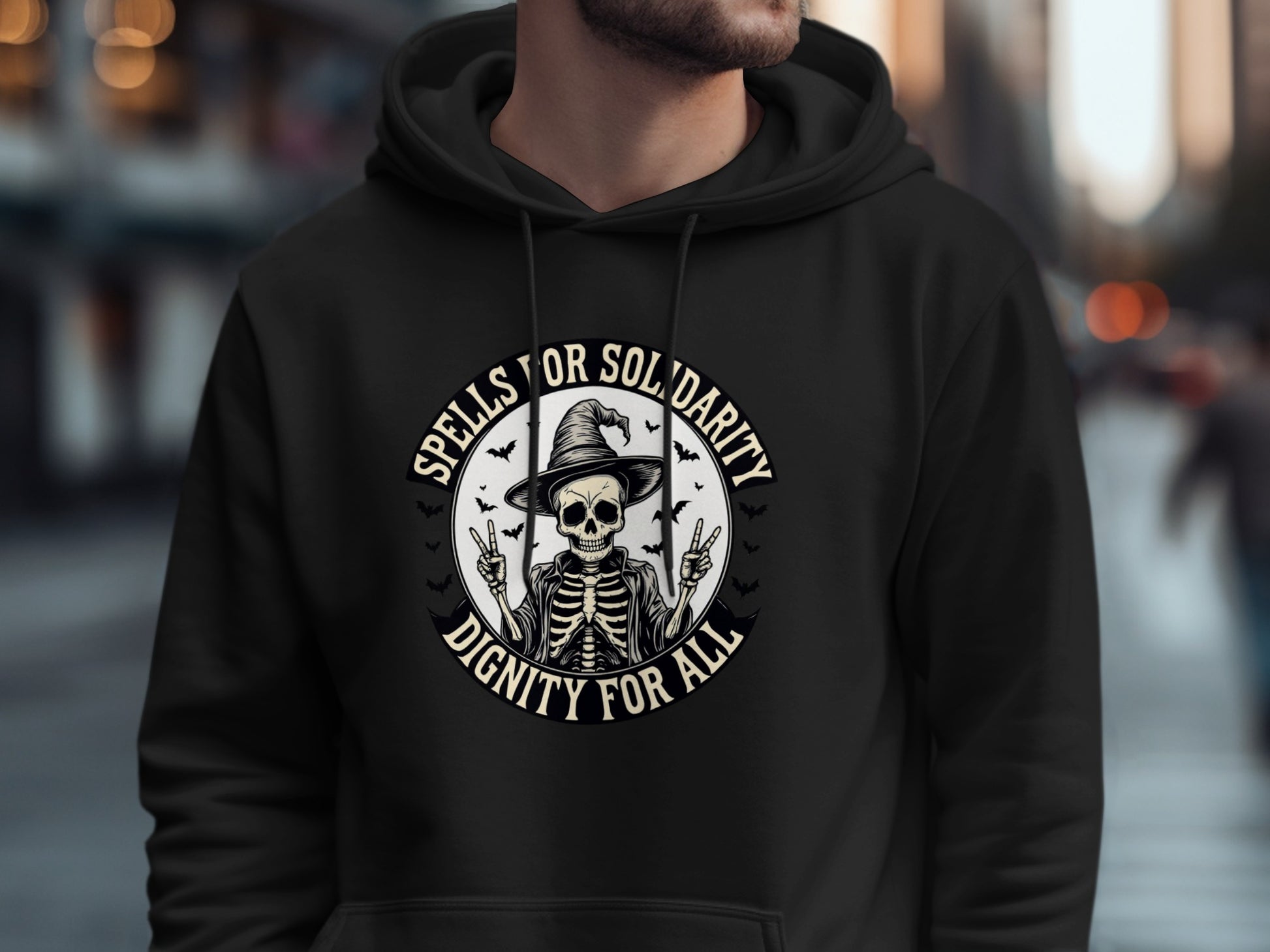 Spells for Solidarity Dignity for All hoodie product type