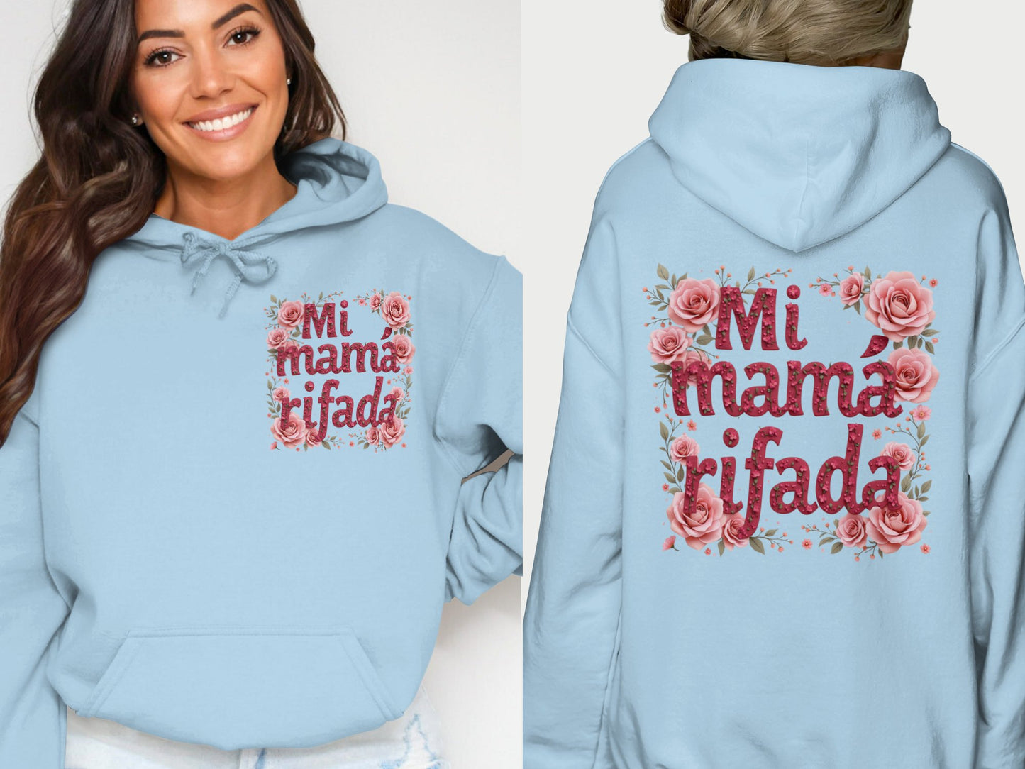 Mi mamá rifada floral print hoodie product