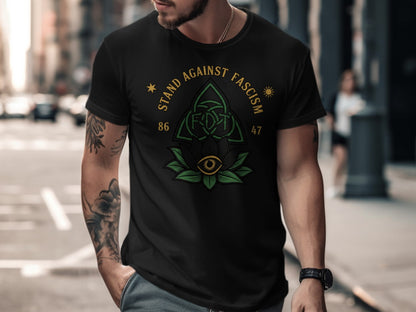 Stand Against Fascism Eye T-shirt with Unique Design