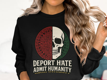 Deport Hate Admit Humanity Statement Sweatshirt