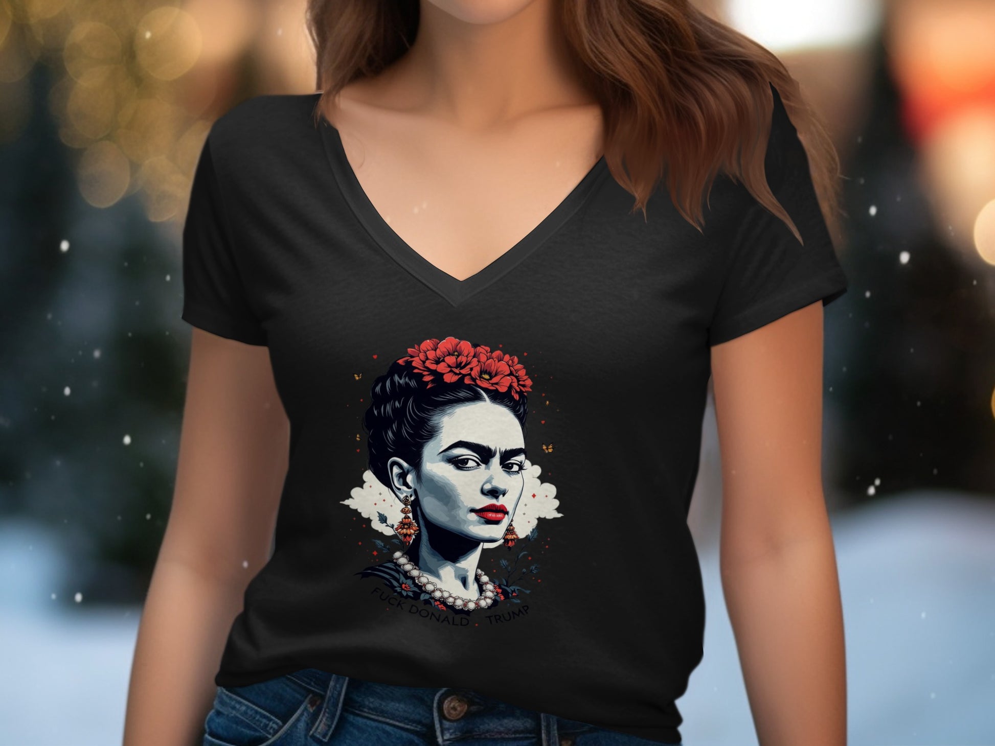 Frida Kahlo Inspired Graphic Women's T-Shirt Product