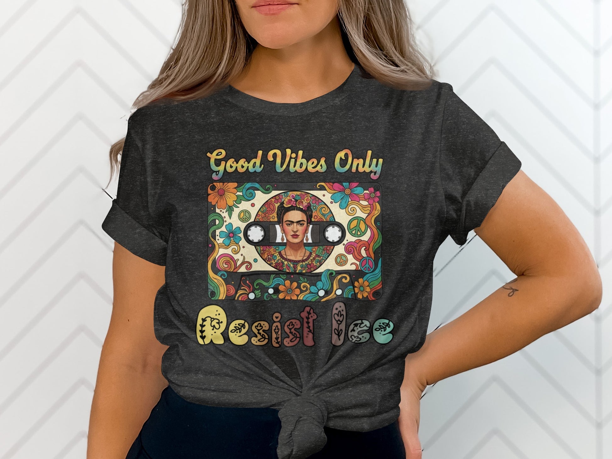 Good Vibes Only Resist Tied Casual T-Shirt product