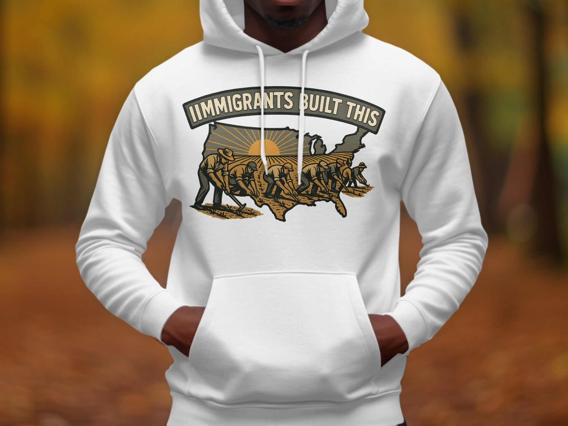 Immigrants Built This Illustrated Hoodie product type
