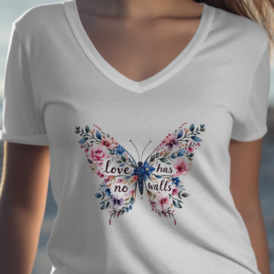 Love Has No Walls Floral Butterfly T-shirt product type