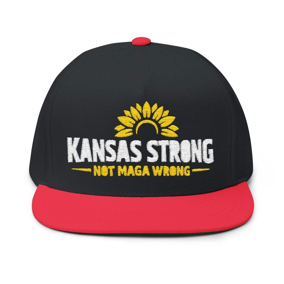 Kansas Strong Not Maga Wrong Embroidered Hat