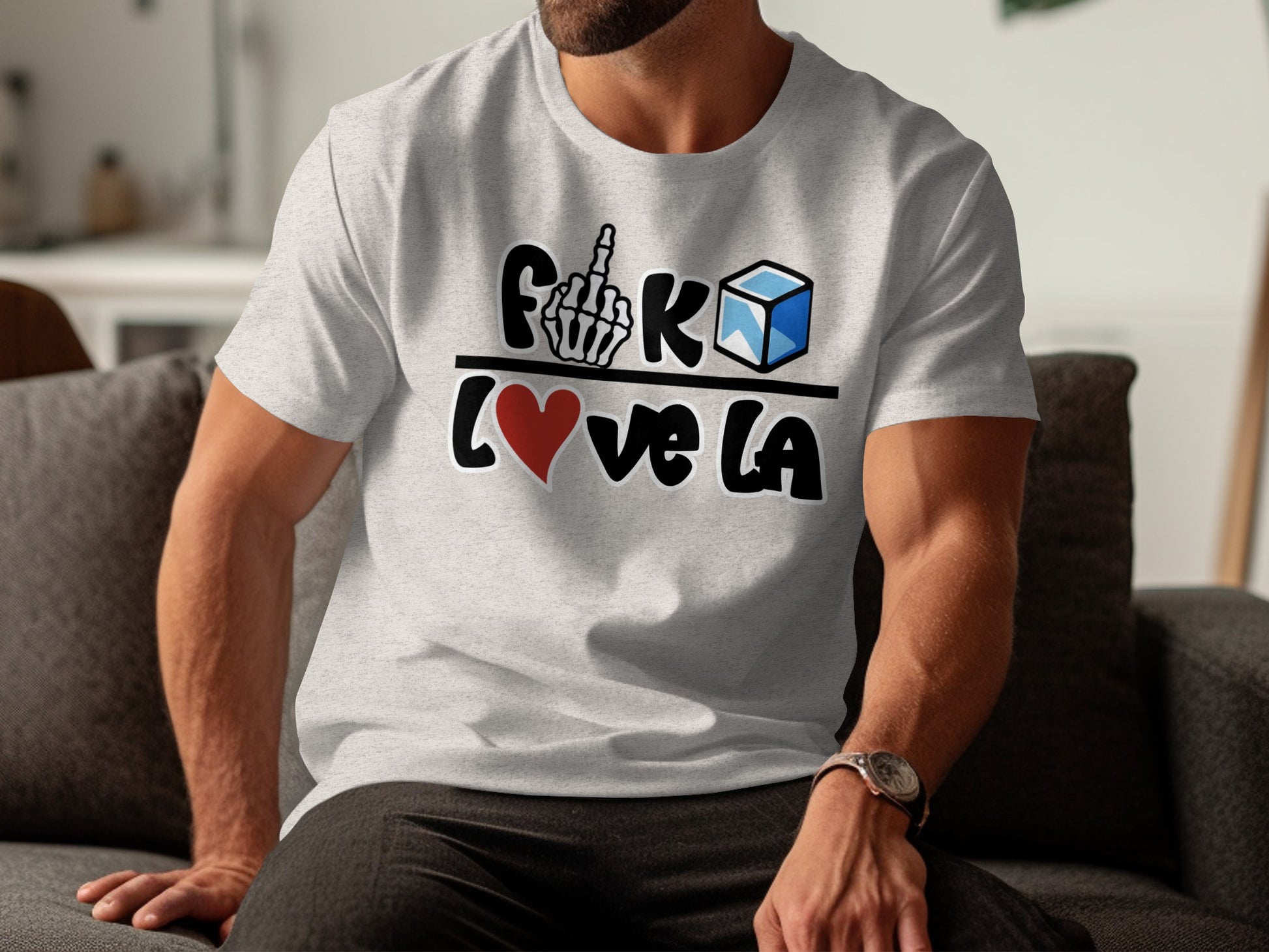 F*ck Love Heart and Ice Cube Graphic T-shirt product