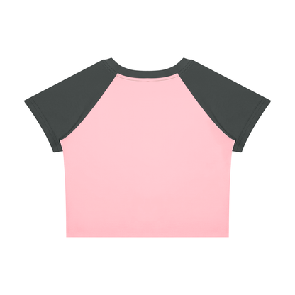 Antifa Funny Crop Tee Women’s Raglan Color Block Baby T-Shirt