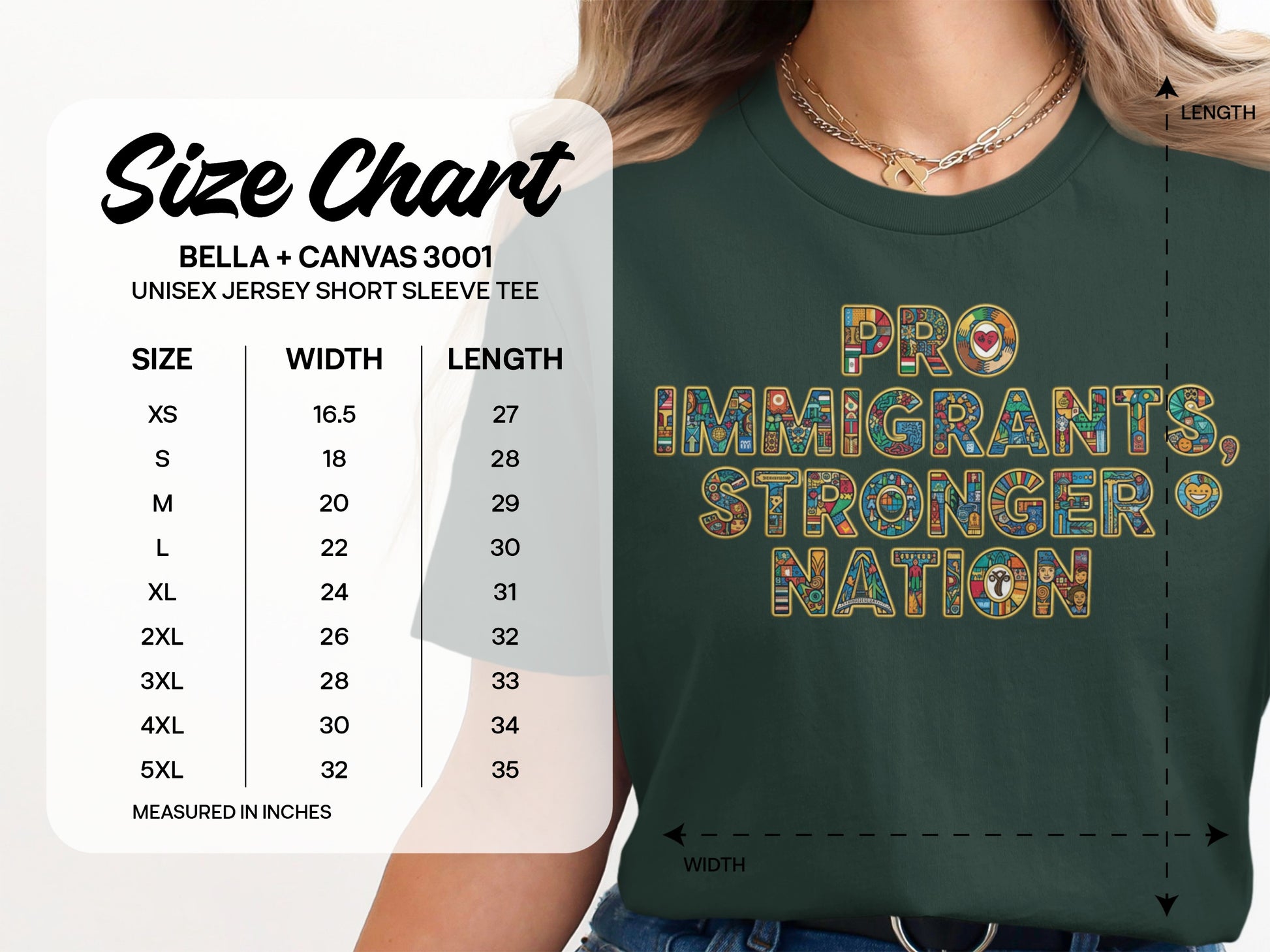 Pro Immigrants Stronger Nation Unisex Jersey Tee
