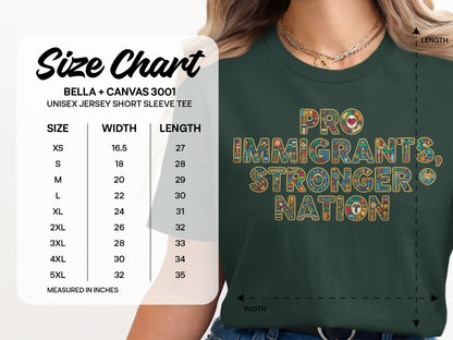 Pro Immigrants Stronger Nation Unisex Jersey Tee