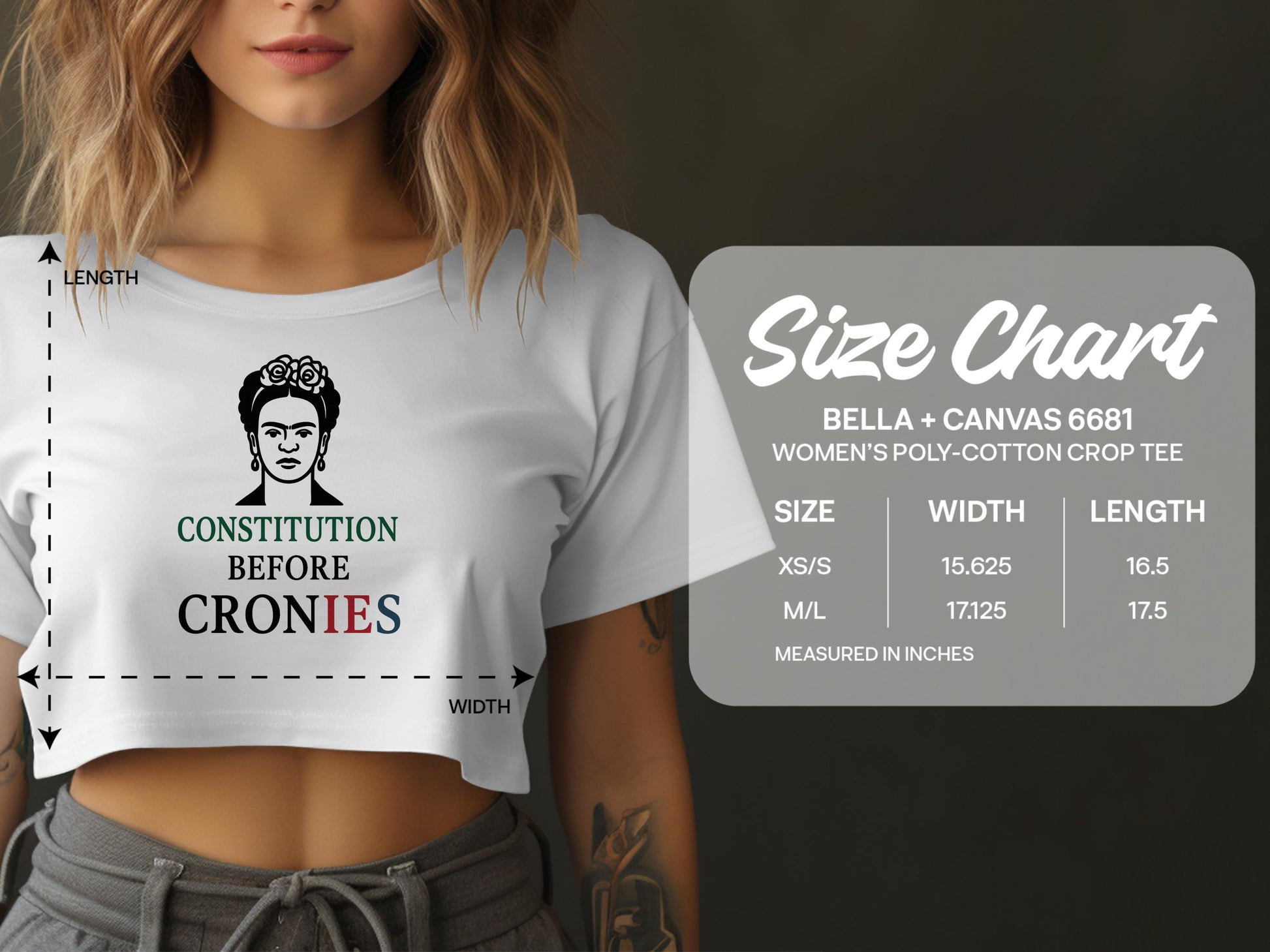 Constitution Before Cronies Women's Crop Tee product