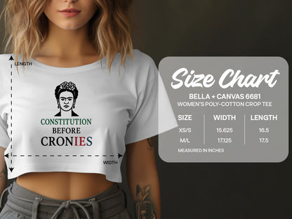 Constitution Before Cronies Women's Crop Tee product