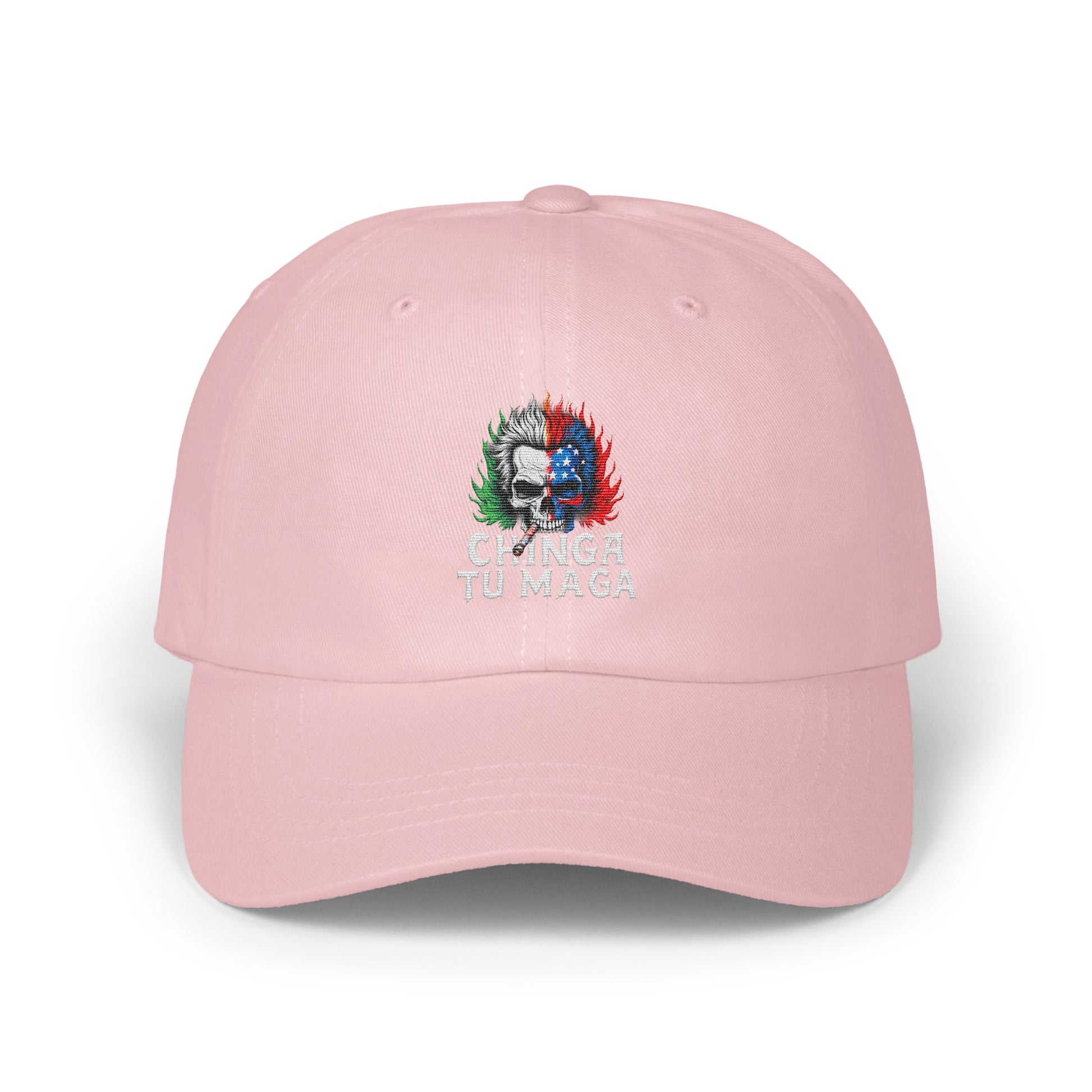 Colorful Skull Face Design on Pink Hat product
