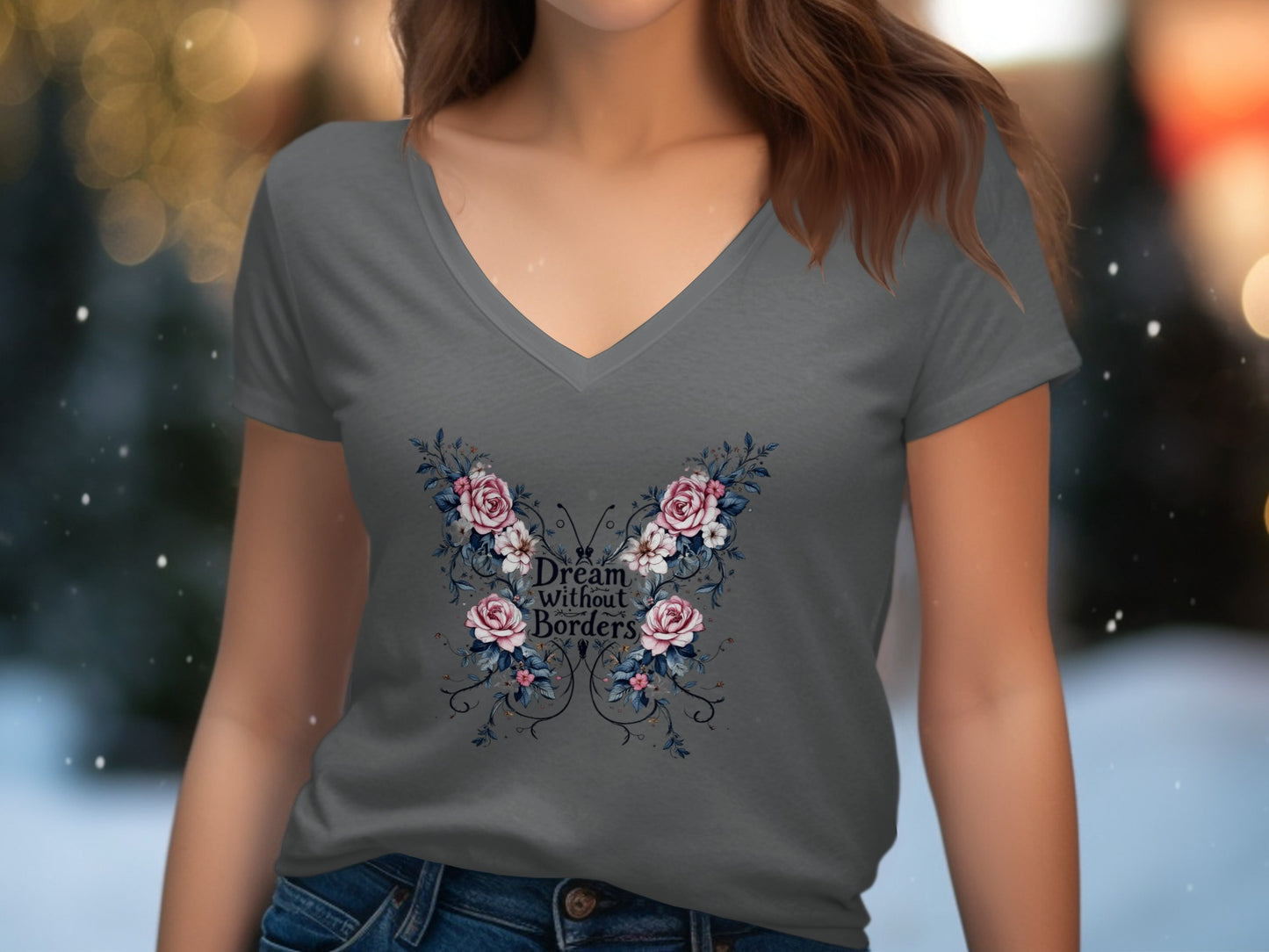 Dream Without Borders Butterfly Design T-Shirt product type