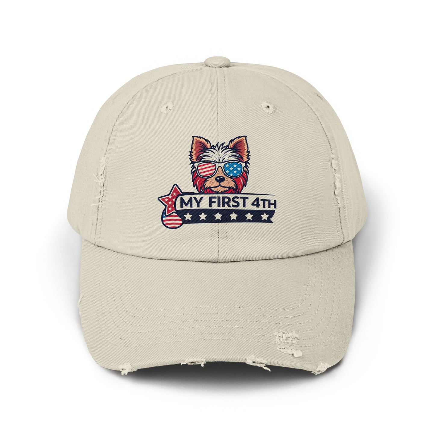 My First 4th Patriotic Puppy Embroidered Hat product type