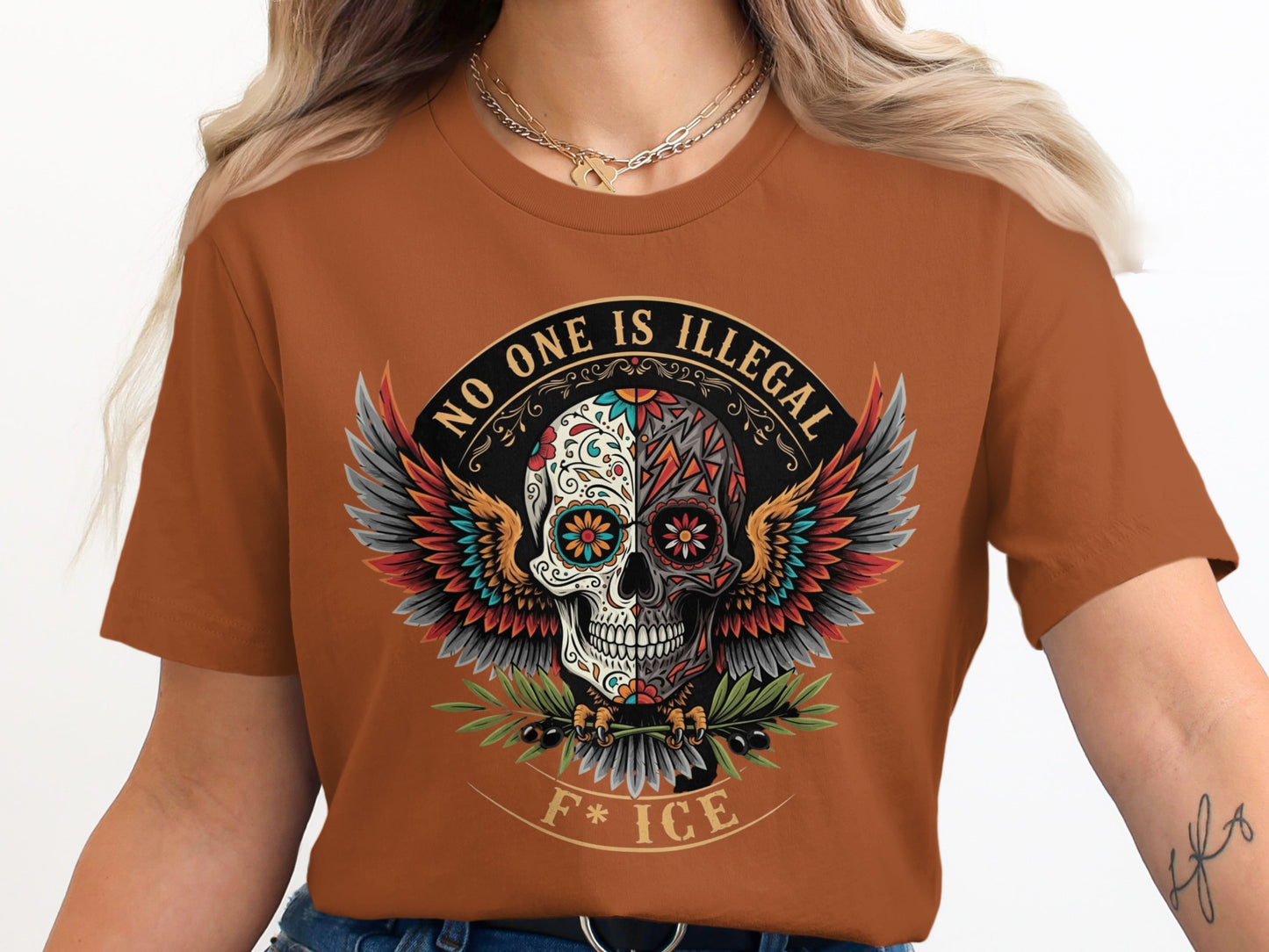 No One Is Illegal F* ICE Graphic Tee product type