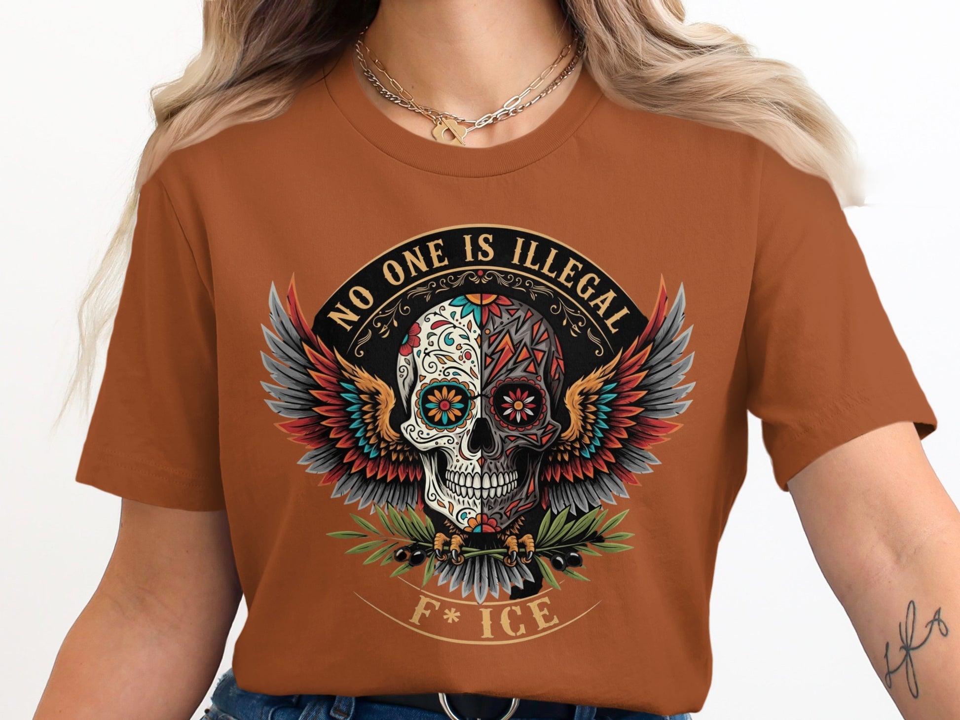 No One Is Illegal F* ICE Graphic Tee product type