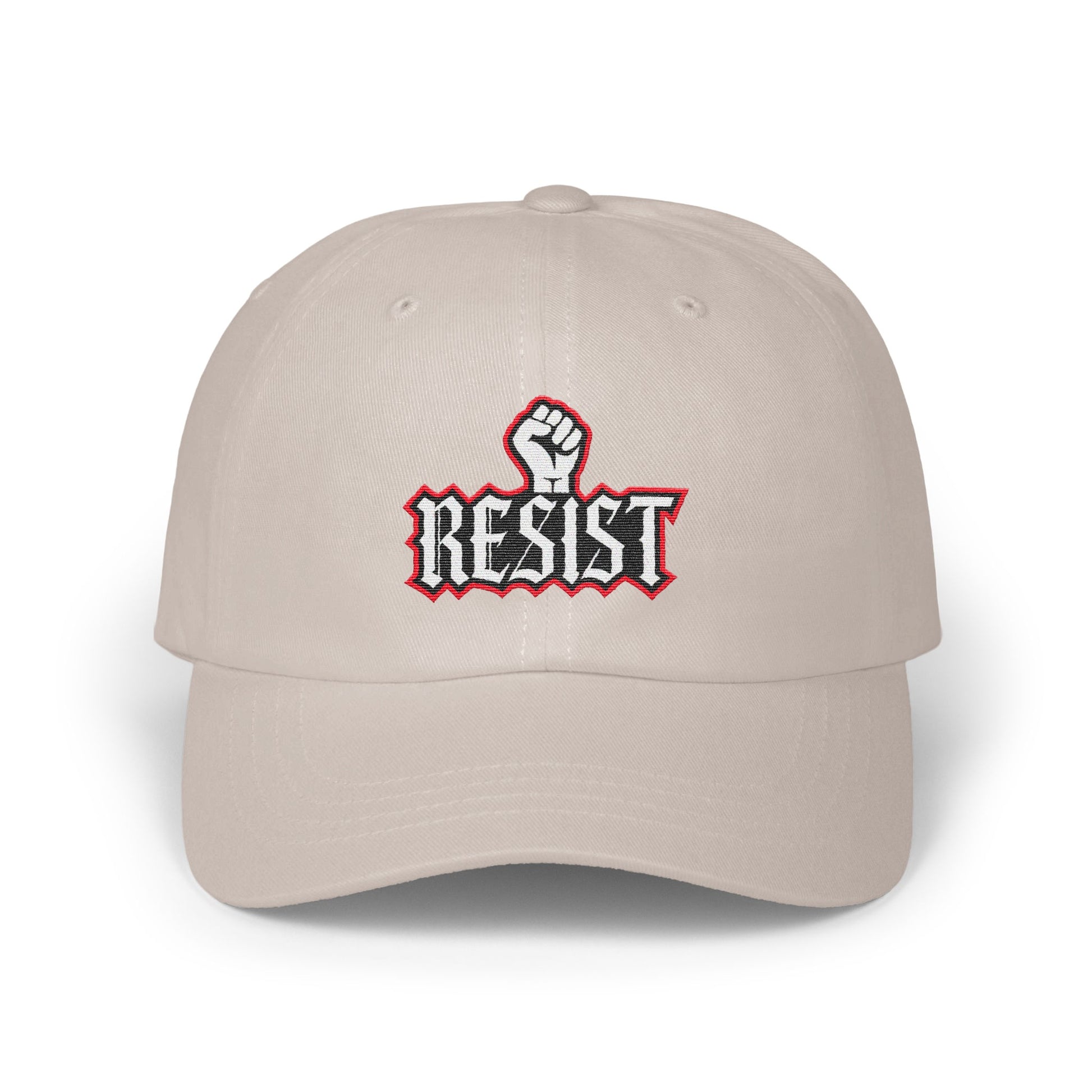 Resist Text Design Embroidered Dad Hat product