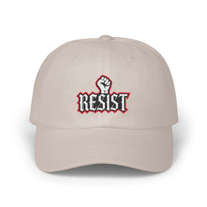 Resist Text Design Embroidered Dad Hat product