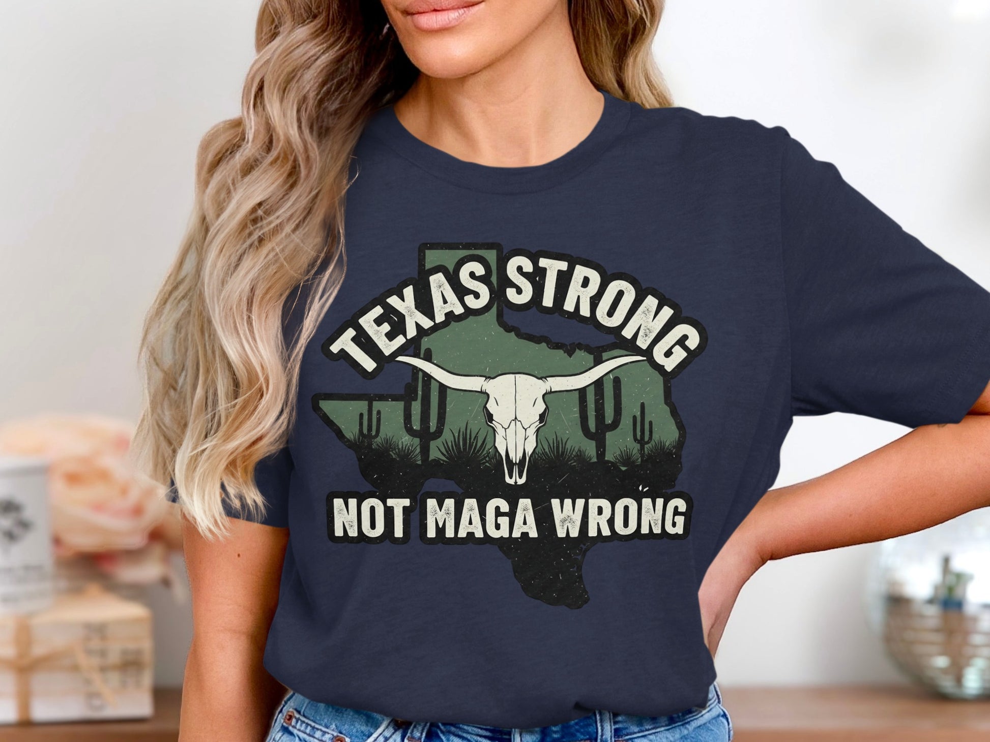 Texas Strong Not Maga Wrong Graphic T-shirt product type