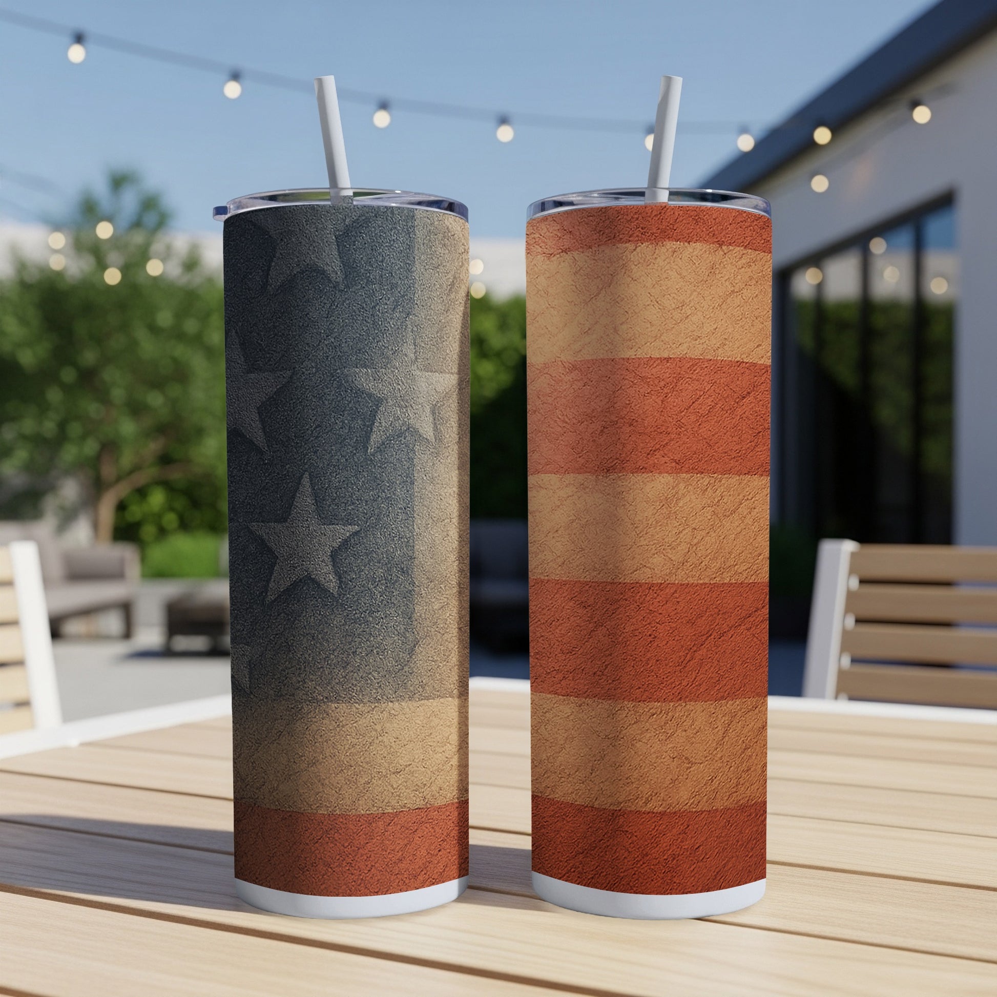 Rustic American Flag Pattern Design Tumbler product