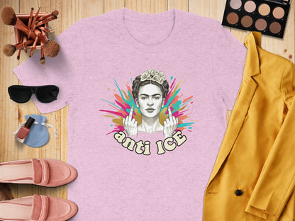 Anti ICE Colorful Design Graphic T-Shirt Product