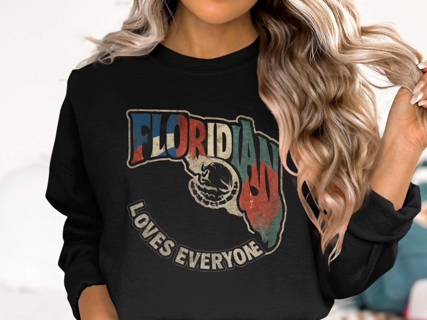 Floridian Loves Everyone Graphic Sweatshirt product type