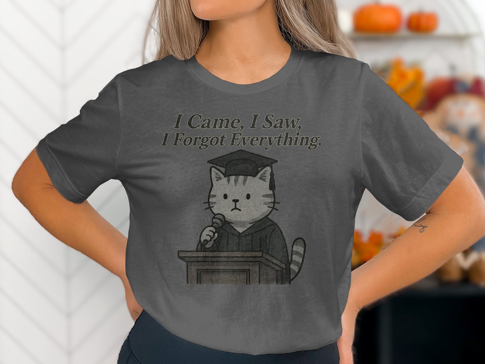 I Came I Saw I Forgot Everything Cat T-Shirt product type