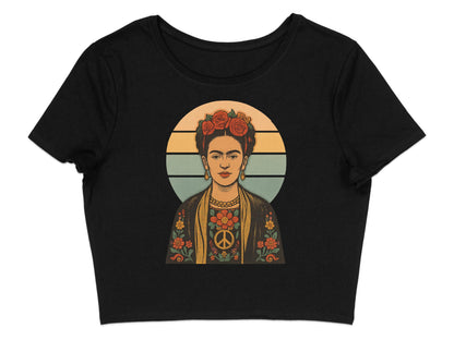 Stylish Frida Kahlo Graphic Crop Top Shirt product type
