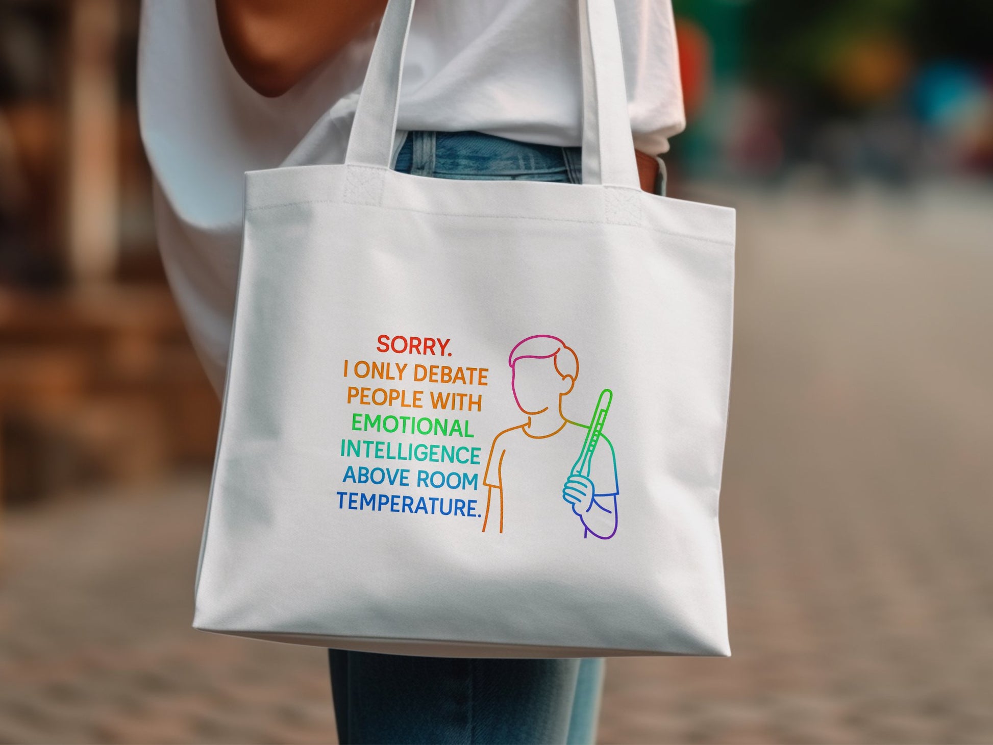 Sorry I Only Debate People Tote Bag Product