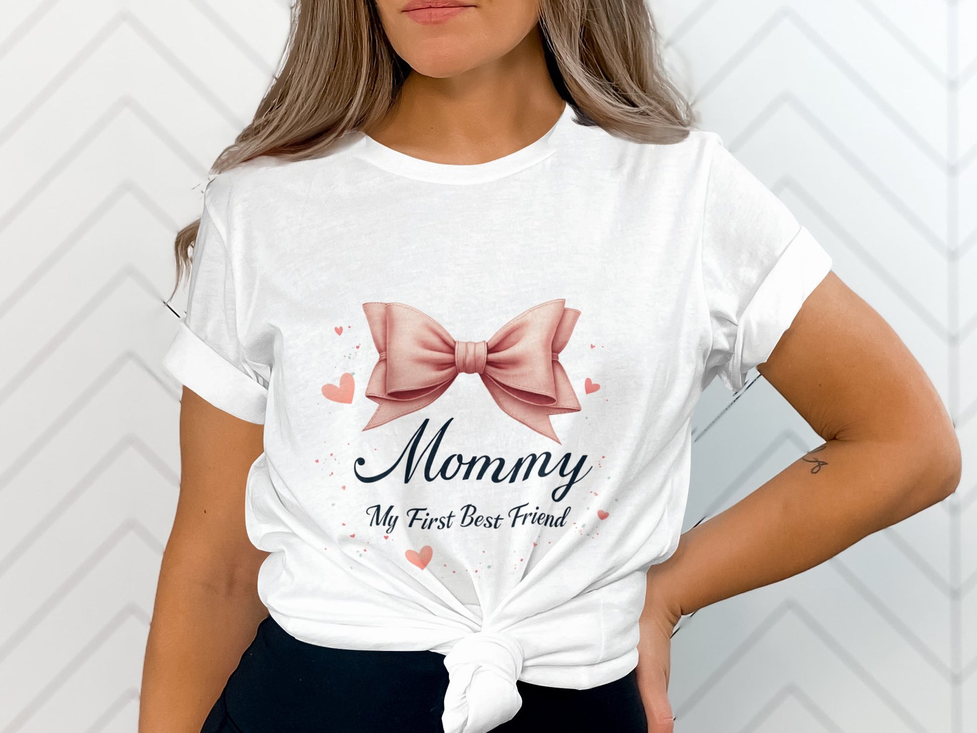 Mommy My First Best Friend Bow Graphic T-Shirt product