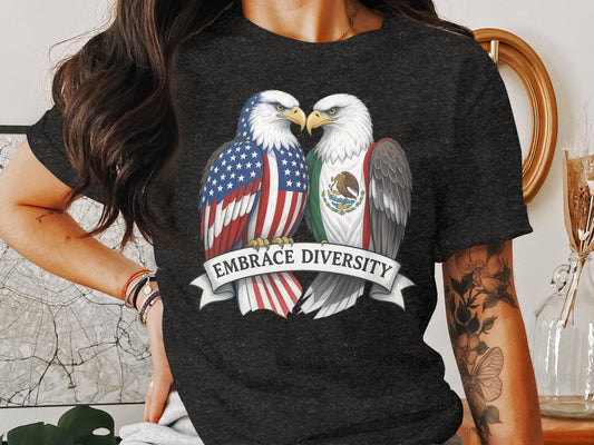 Embrace Diversity Eagle Graphic Short Sleeve T-shirt