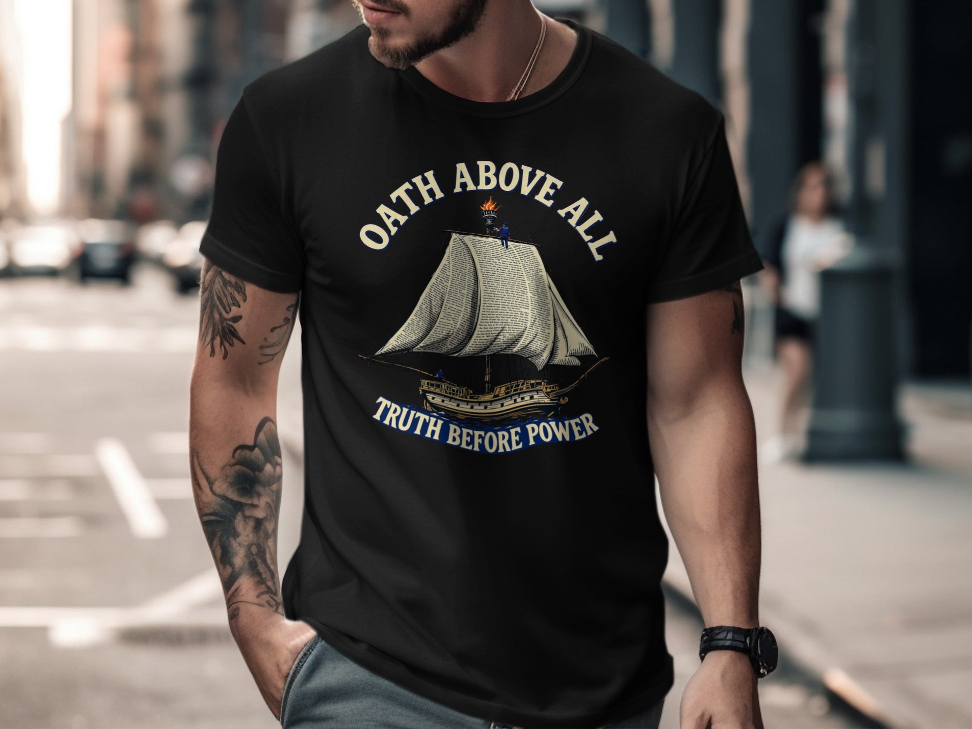 Oath Above All Truth Before Power Graphic TShirt