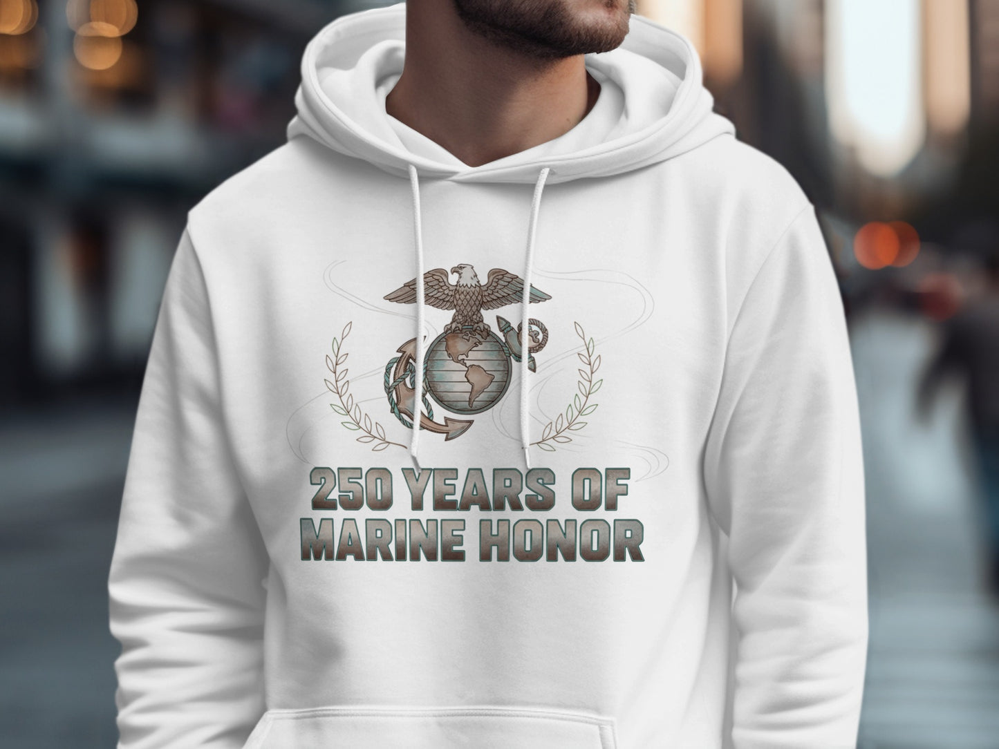 250 Years of Marine Honor Hoodie Celebration Design
