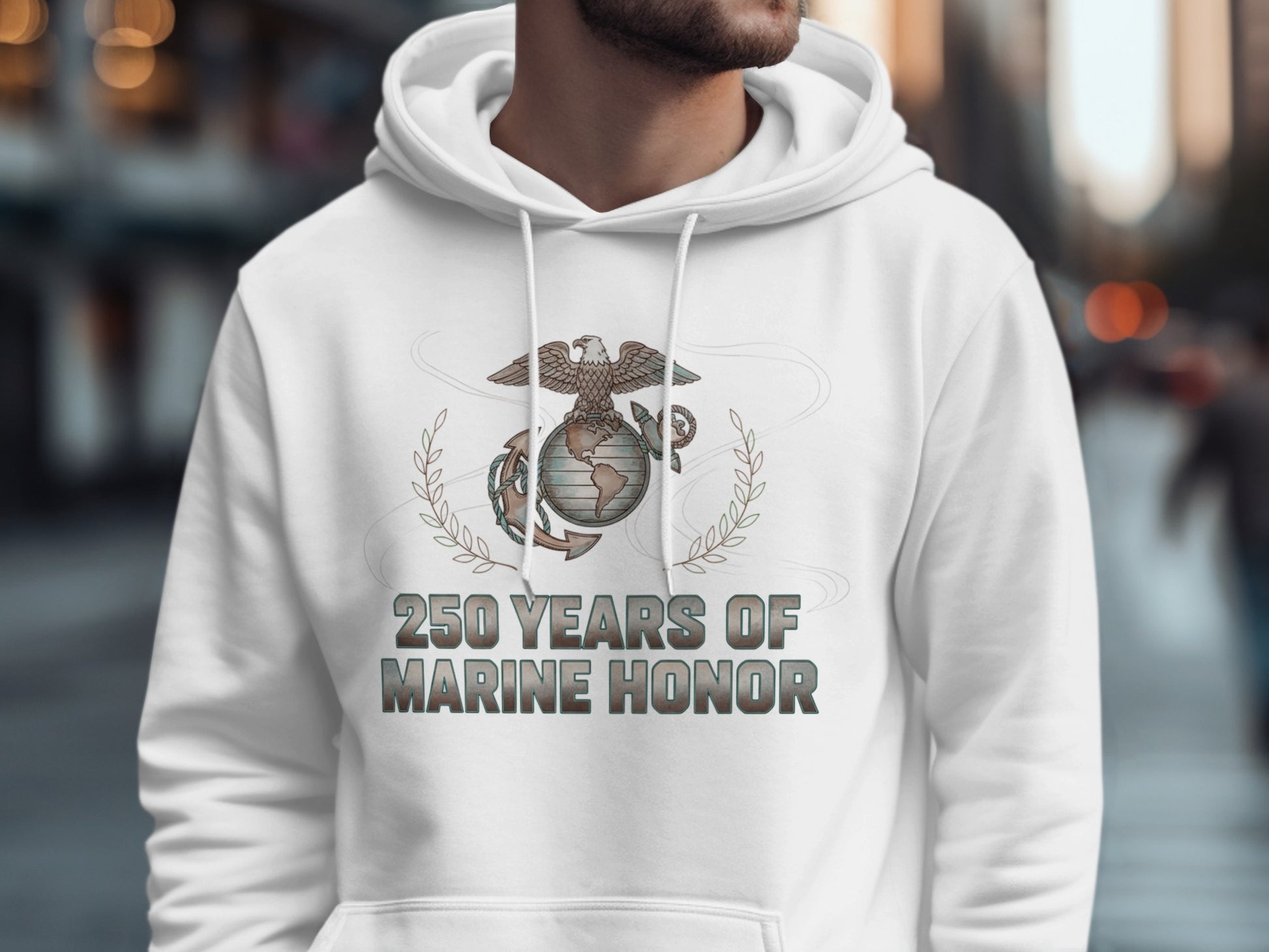 250 Years of Marine Honor Hoodie Celebration Design