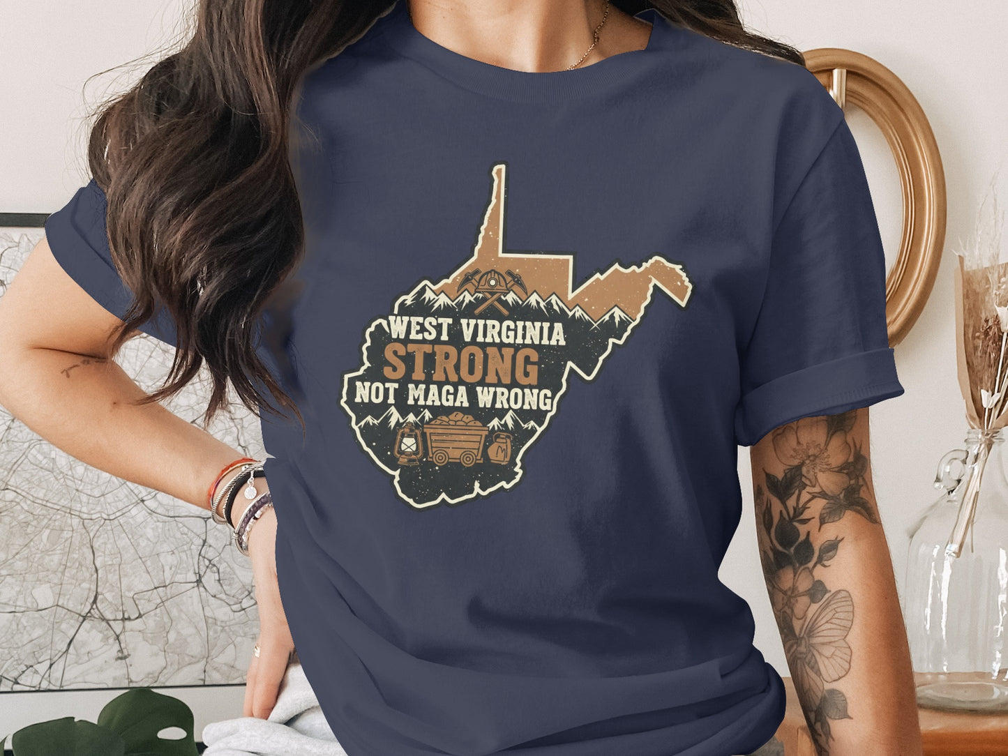West Virginia Strong Not Maga Wrong Graphic Tee product