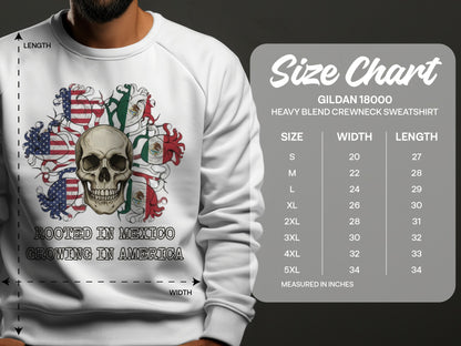 Rooted in Mexico Growing in America Crewneck Sweatshirt
