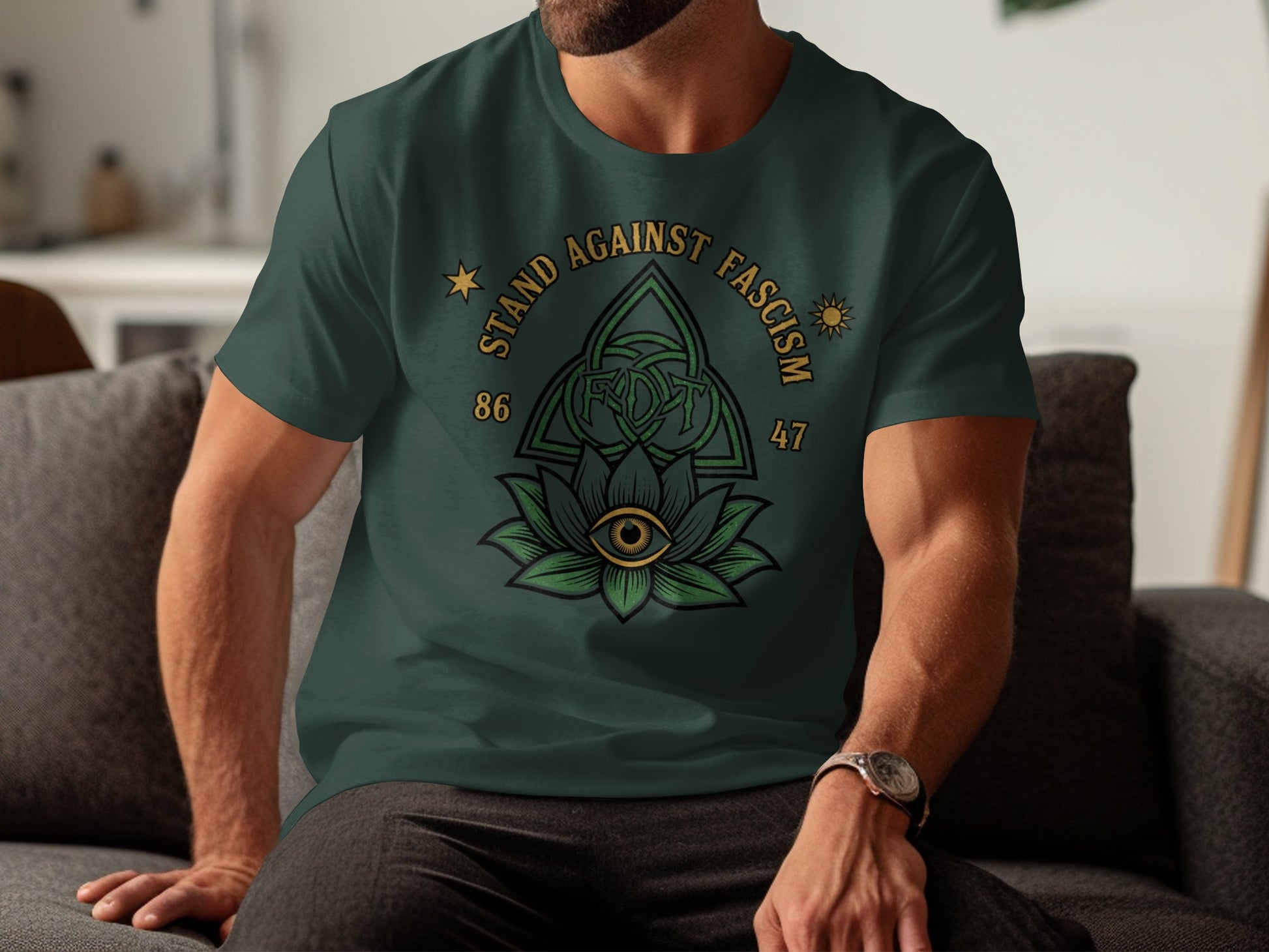 Stand Against Fascism 86 47 Eye Design Shirt