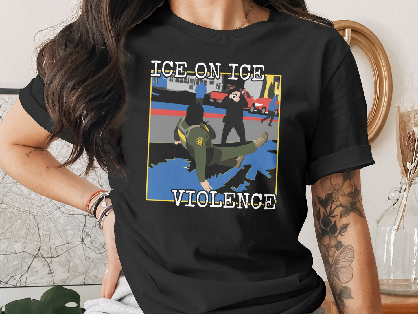 Ice on Ice Violence Graphic Tee Shirt