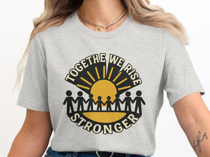 Together We Rise Stronger Printed T-shirt product type