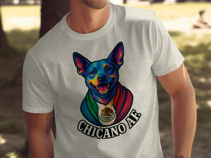 Chicano AF Colorful Dog Print Graphic T-Shirt product