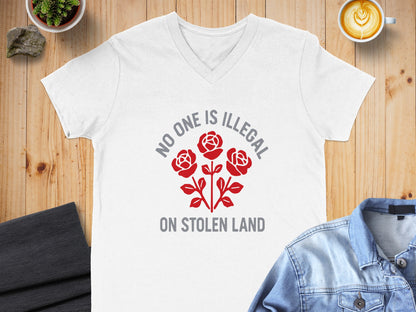 No One Is Illegal On Stolen Land T-shirt product