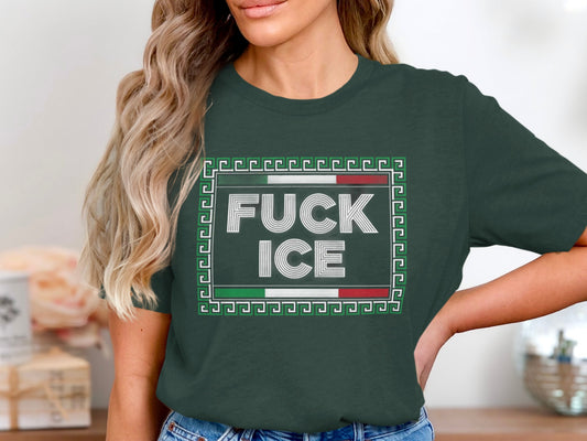 Fuck Ice Statement Graphic Tee Shirt product