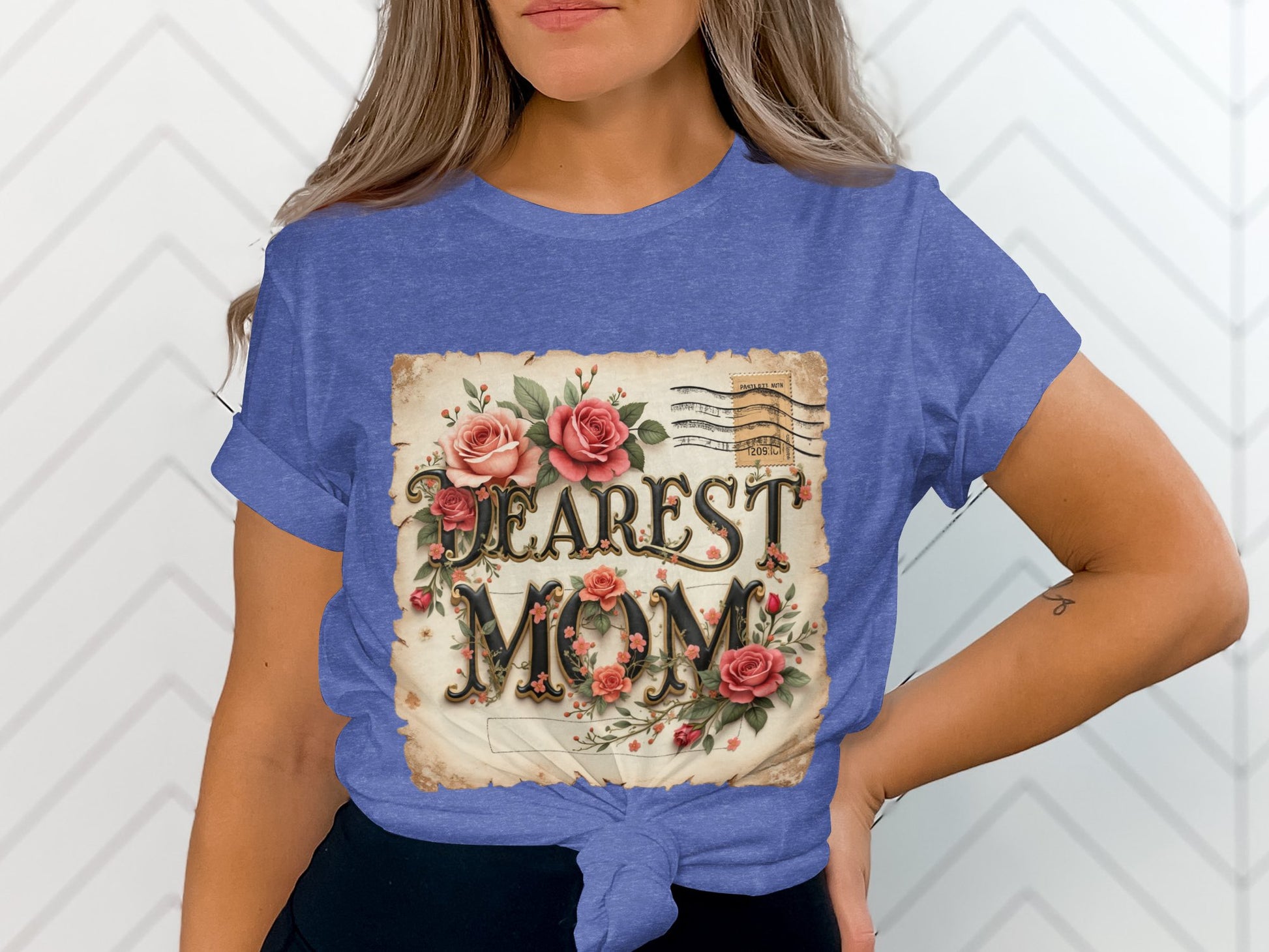 Dearest Mom Floral Design Unique Graphic Shirt product