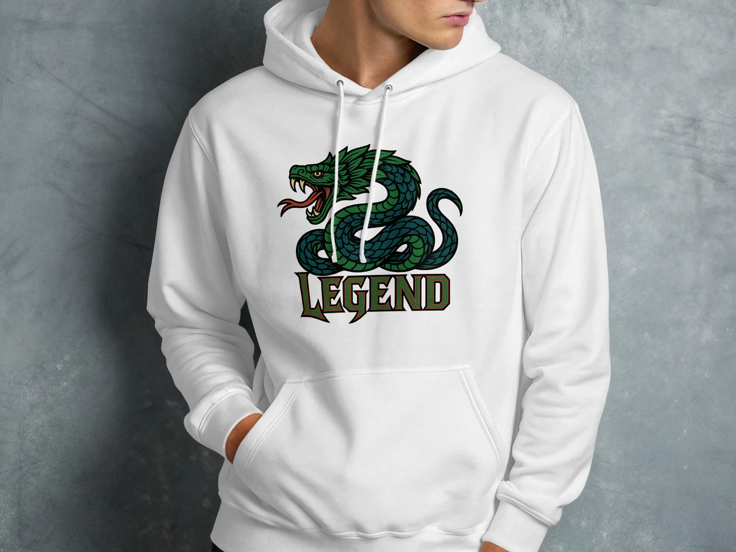 Serpent Legend Graphic Hoodie Fashionable Apparel Product