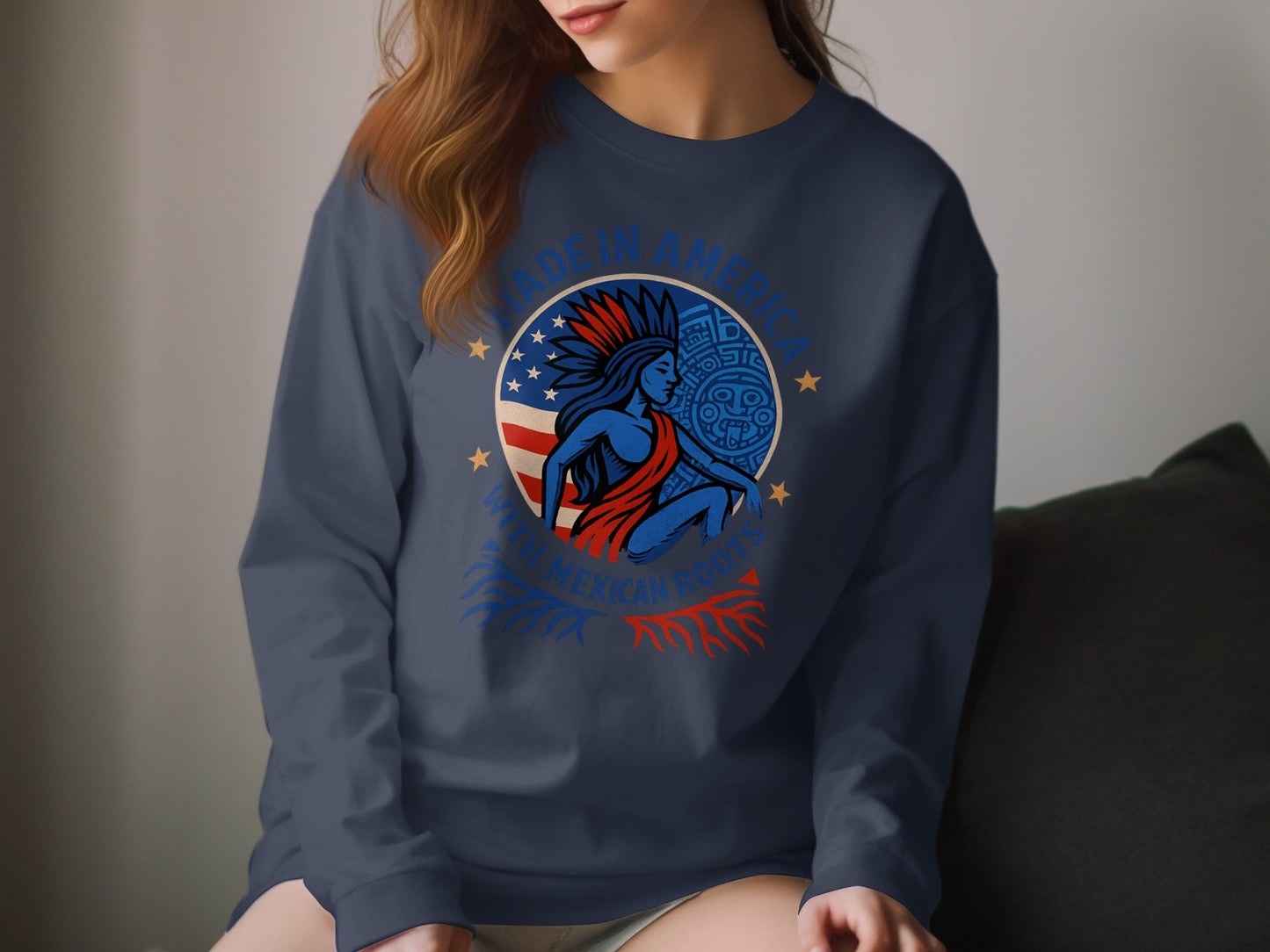 Made In America Aztec Warrior Long Sleeve Shirt
