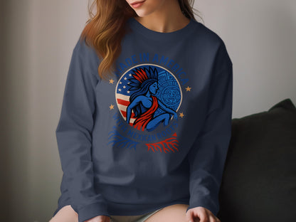 Made In America Aztec Warrior Long Sleeve Shirt