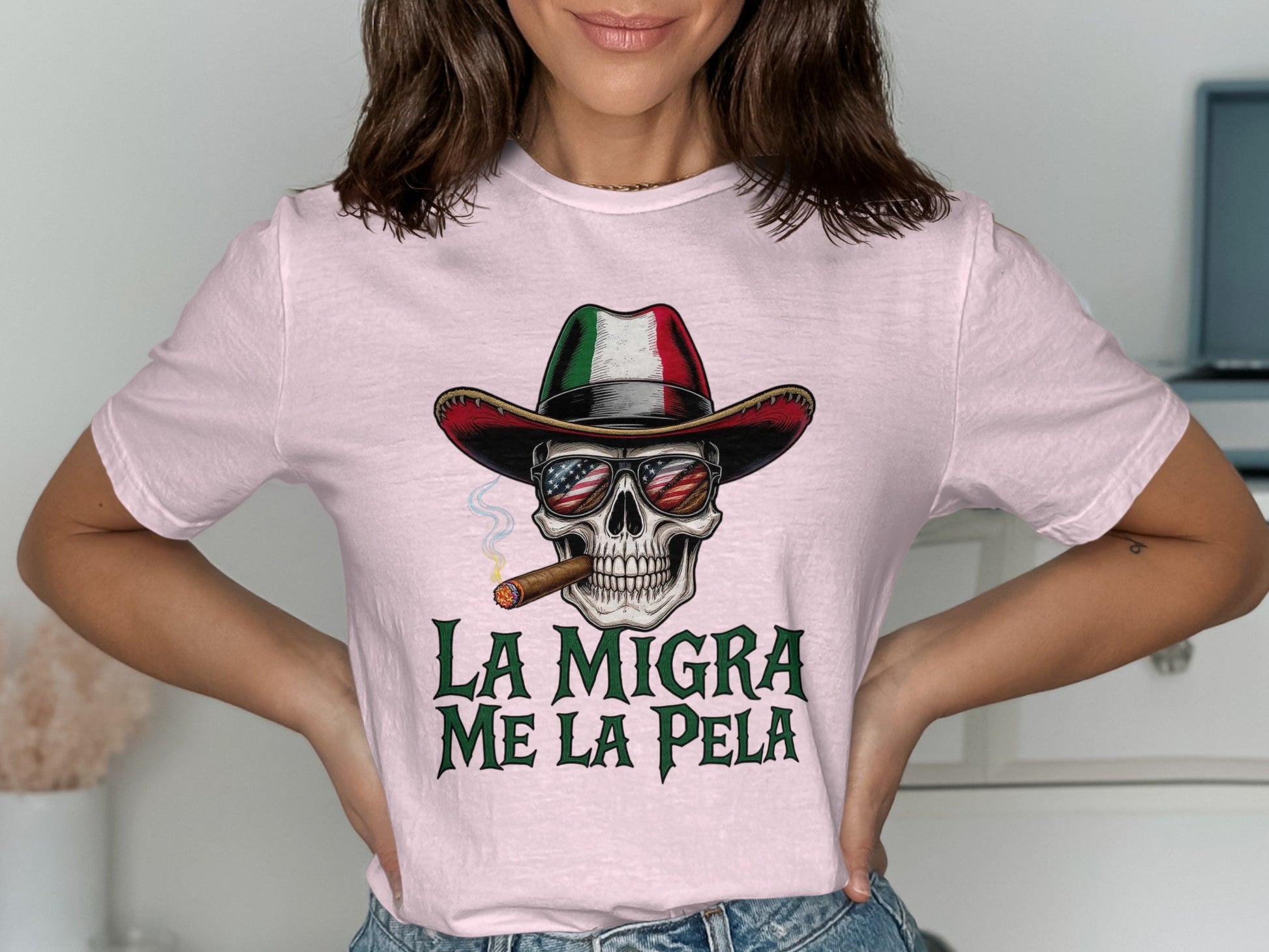 Cowgirl Skull Graphic Tee Statement Shirt product