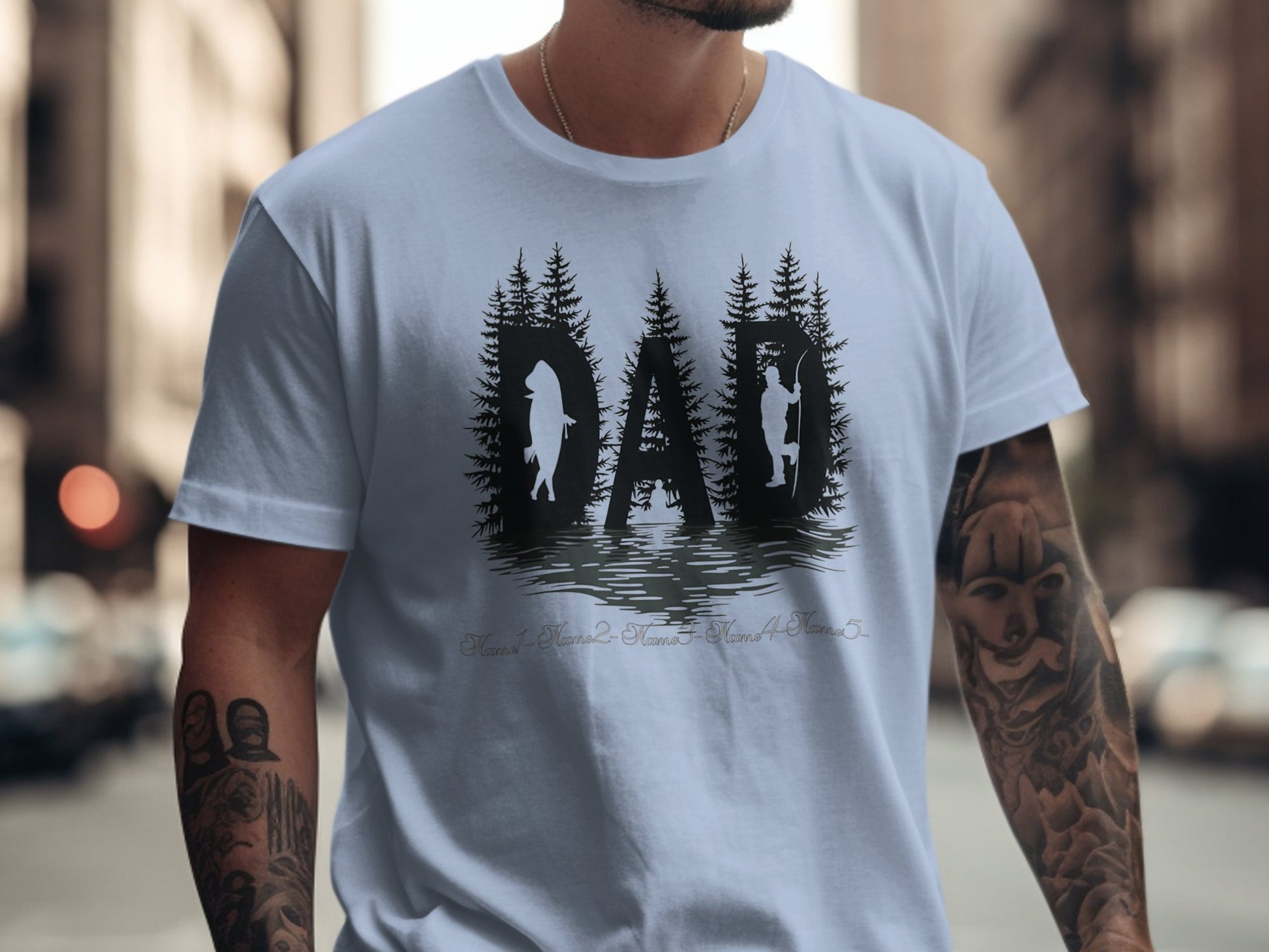 Dad Fishing Theme Graphic Tee Great Gift Product