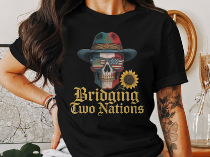 Bridging Two Nations Skull Design T-shirt product type