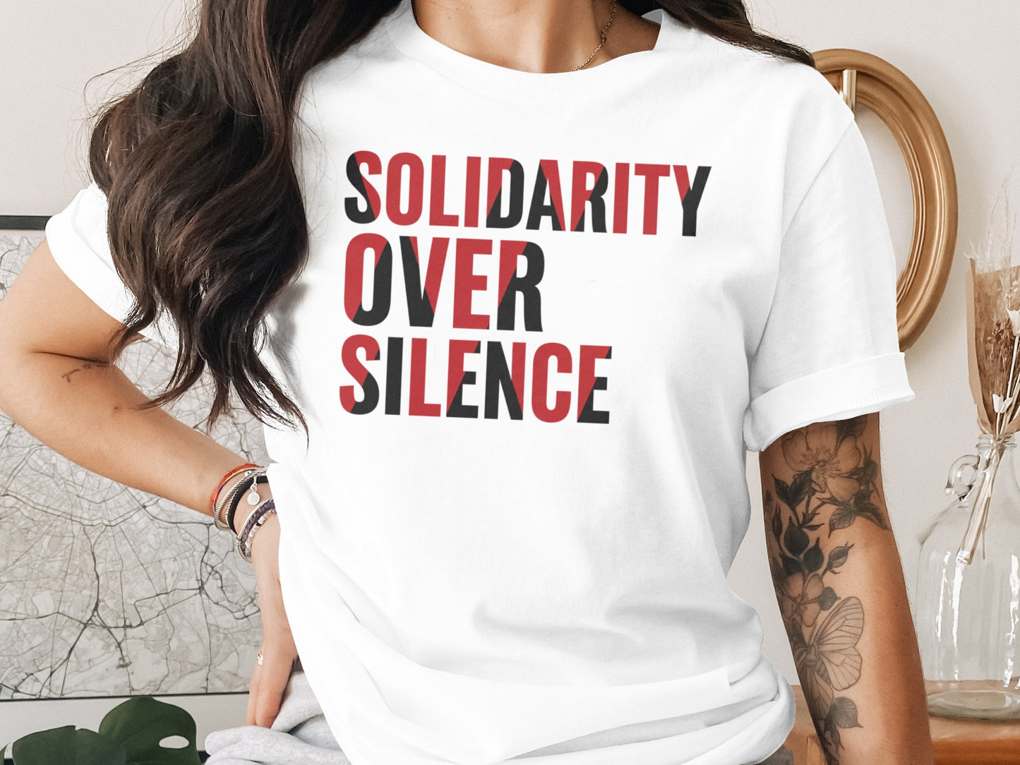 Solidarity Over Silence Statement Clothing Item